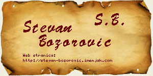 Stevan Božorović vizit kartica